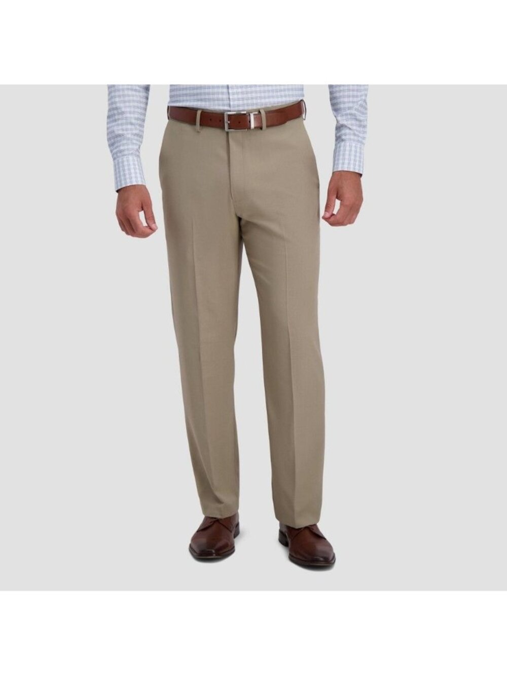 Haggar H26 Men's Relaxed Leg Mid-Rise Trousers, Khaki, Size 38x30, New With Tags